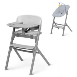 Chaise Haute 4 En 1 Kinderkraft Igee + Transat Calmee Grey