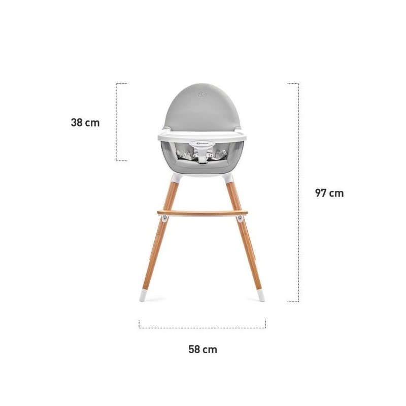 Chaise Haute évolutive Kinderkraft Fini Grey 11 Chaise Haute évolutive Kinderkraft Fini Grey – Image 11