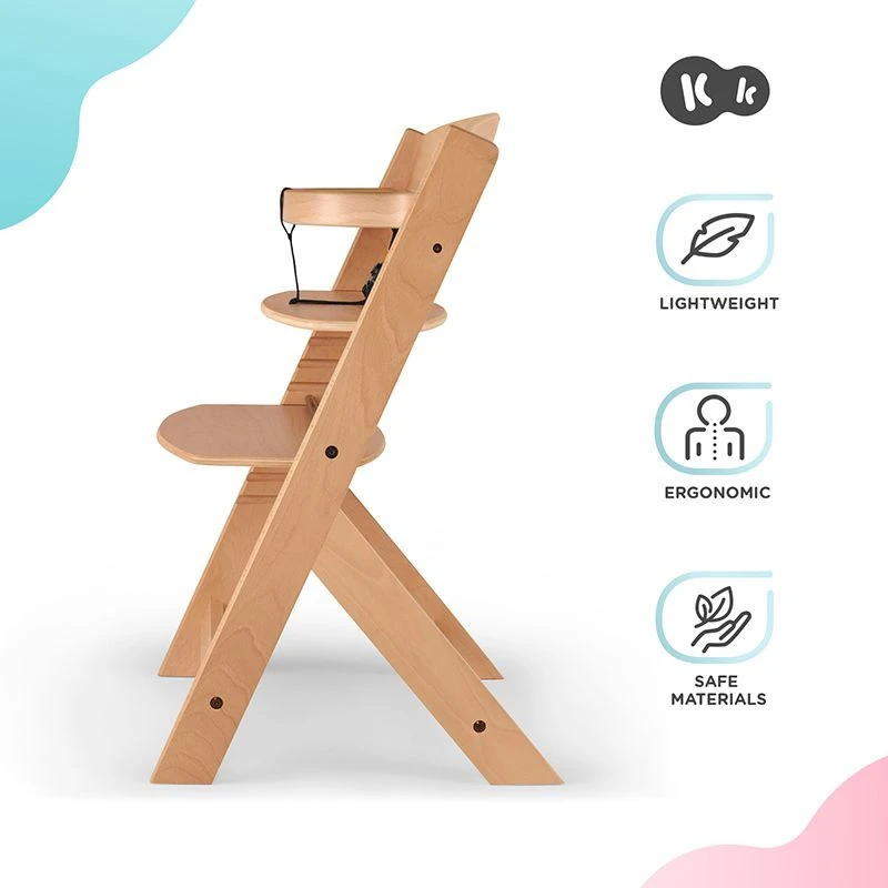 Chaise Haute Kinderkraft Enock Wooden Sans Plateau 10 Chaise Haute Kinderkraft Enock Wooden Sans Plateau – Image 10