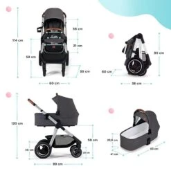 Kinderkraft Pack Poussette Duo Everyday - Black -Kinderkraft kk041218485 19