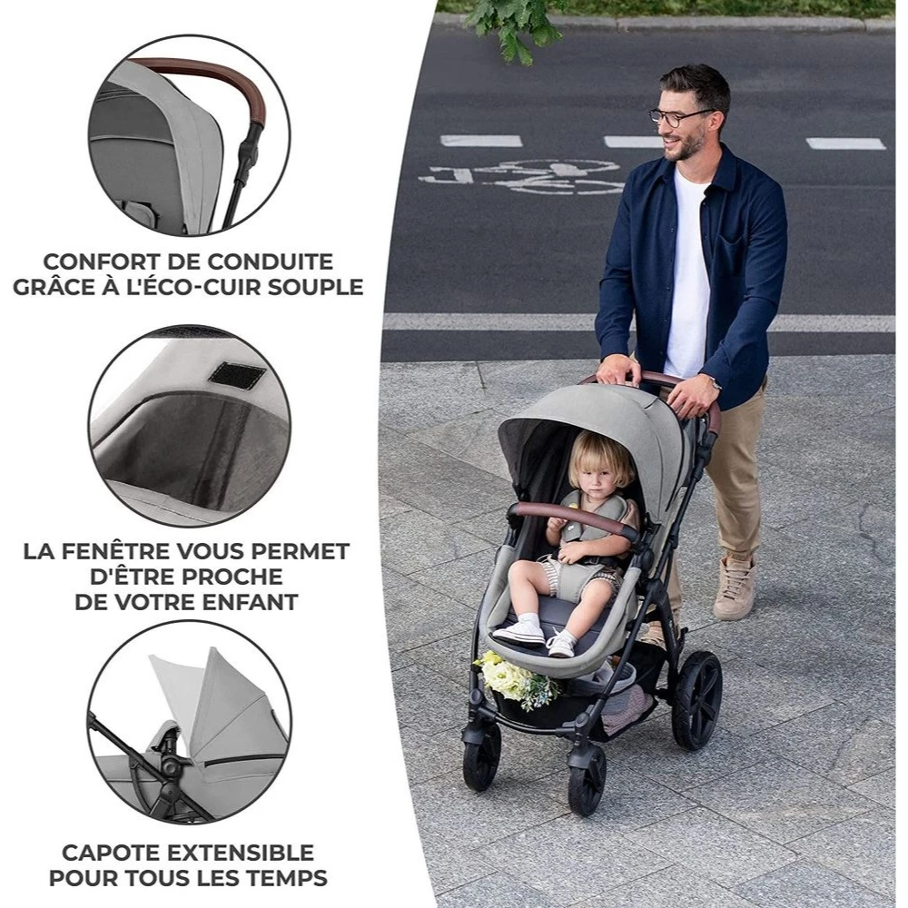 Kinderkraft Pack Poussette Moov Ct Grey 6 Kinderkraft Pack Poussette Moov Ct Grey – Image 6