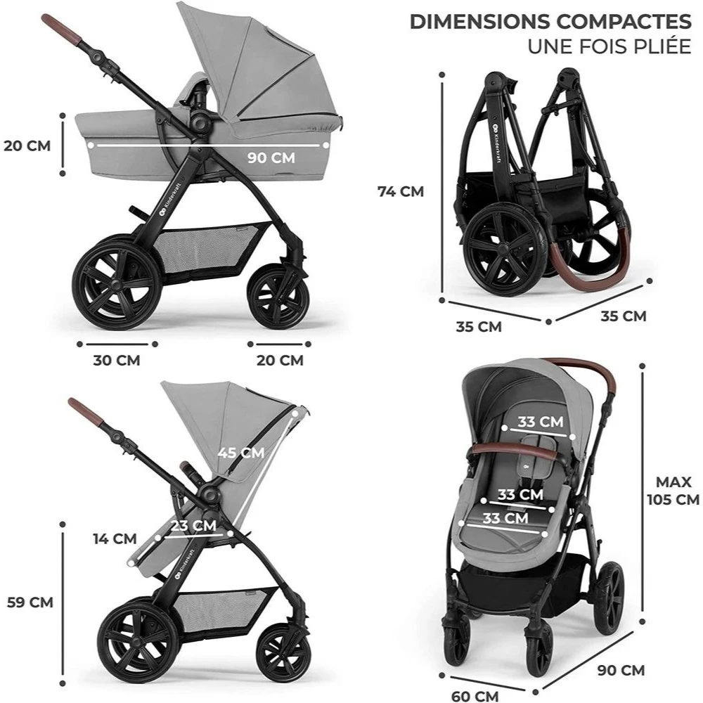 Kinderkraft Pack Poussette Moov Ct Grey 7 Kinderkraft Pack Poussette Moov Ct Grey – Image 7