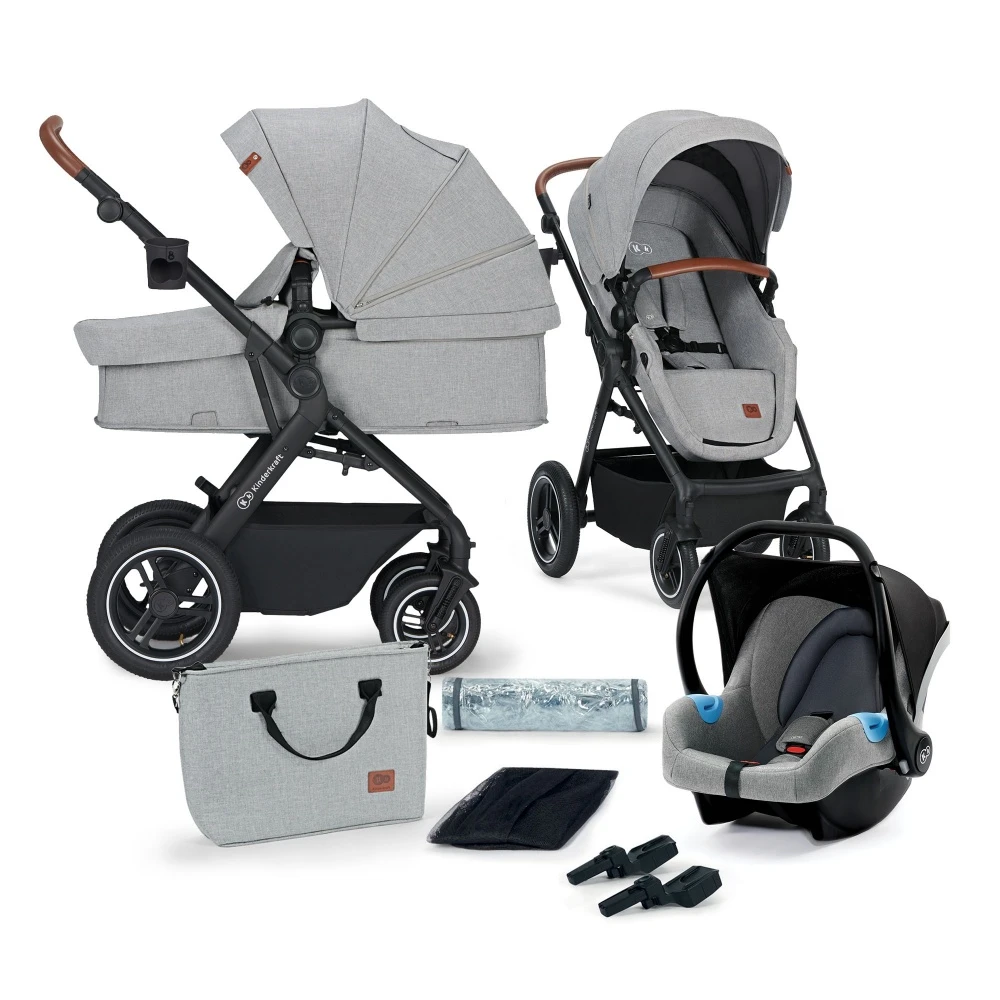 Kinderkraft Pack Poussette Trio B-tour - Light Grey 1 Kinderkraft Pack Poussette Trio B-tour - Light Grey