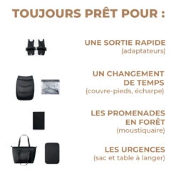 Kinderkraft Pack Poussette Duo Prime 2 - Venezian Black -Kinderkraft kk041721751 7