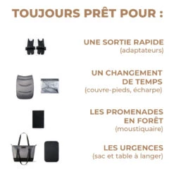 Kinderkraft Pack Poussette Duo Prime 2 - Shadow Grey -Kinderkraft kk041721768 5