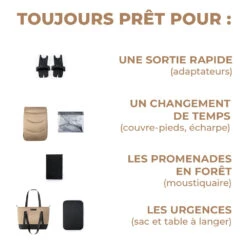 Kinderkraft Pack Poussette Duo Prime 2 - Sandrose Beige -Kinderkraft kk041721775 6