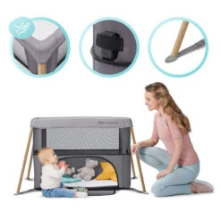 Lit 2 En 1 Kinderkraft Movi Gris/Bois -Kinderkraft lit 2 en 1 kinderkraft movi gris bois 18