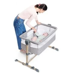 Lit Bébé Cododo Kinderkraft Neste Air Grey/Wood -Kinderkraft lit bebe cododo kinderkraft neste air grey wood 7
