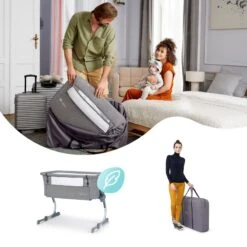 Lit Bébé Cododo Kinderkraft Uno Up Grey -Kinderkraft lit bebe cododo kinderkraft uno up grey 6