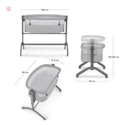 Lit Cododo 2 En 1 Kinderkraft Bea Grey -Kinderkraft lit cododo 2 en 1 kinderkraft bea grey 11