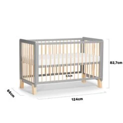 Lit En Bois évolutif Kinderkraft Lunky Grey -Kinderkraft lit en bois evolutif kinderkraft lunky grey 6