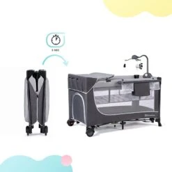 Lit Parapluie Kinderkraft Leody Grey Avec Accessoires -Kinderkraft lit parapluie kinderkraft leody grey avec accessoires 11