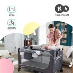 Lit Parapluie Kinderkraft Leody Grey Avec Accessoires -Kinderkraft lit parapluie kinderkraft leody grey avec accessoires 15
