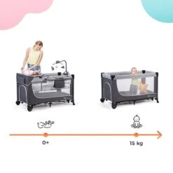 Lit Parapluie Kinderkraft Leody Grey Avec Accessoires -Kinderkraft lit parapluie kinderkraft leody grey avec accessoires 16