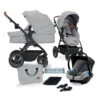 Poussette 3 En 1 Kinderkraft B-Tour Silver Grey