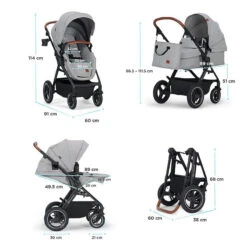 Poussette 3 En 1 Kinderkraft B-Tour Silver Grey -Kinderkraft poussette 3 en 1 kinderkraft b tour silver grey 9