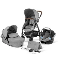 Poussette 3 En 1 Kinderkraft Moov Grey Melange