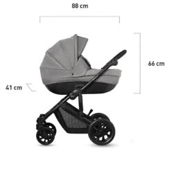 Poussette 3 En 1 Kinderkraft Prime Lite Grey -Kinderkraft poussette 3 en 1 kinderkraft prime lite grey 17