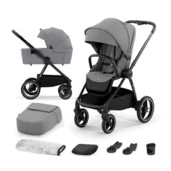 Poussette Combinée Kinderkraft Nea Platinium Grey