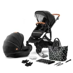Poussette Combinée Kinderkraft Prime Black 2020
