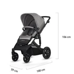 Poussette Combinée Kinderkraft Prime Lite Grey -Kinderkraft poussette combinee kinderkraft prime lite grey 14