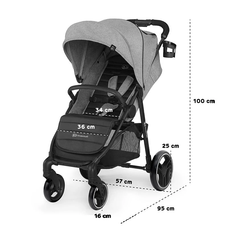 Poussette Kinderkraft Grande City Pink 20 Poussette Kinderkraft Grande City Pink – Image 20