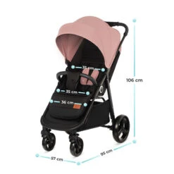 Poussette Kinderkraft Grande + Pink -Kinderkraft poussette kinderkraft grande pink 13