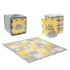 Tapis En Mousse Puzzle 3D Kinderkraft Luno Shapes Yellow