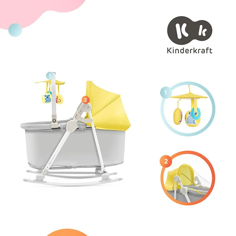 Transat Balancelle 5 En 1 Kinderkraft Unimo Up Yellow 15 Transat Balancelle 5 En 1 Kinderkraft Unimo Up Yellow – Image 15