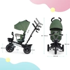 Tricycle Kinderkraft Spinstep Pastep Green -Kinderkraft tricycle kinderkraft spinstep pastep green 14